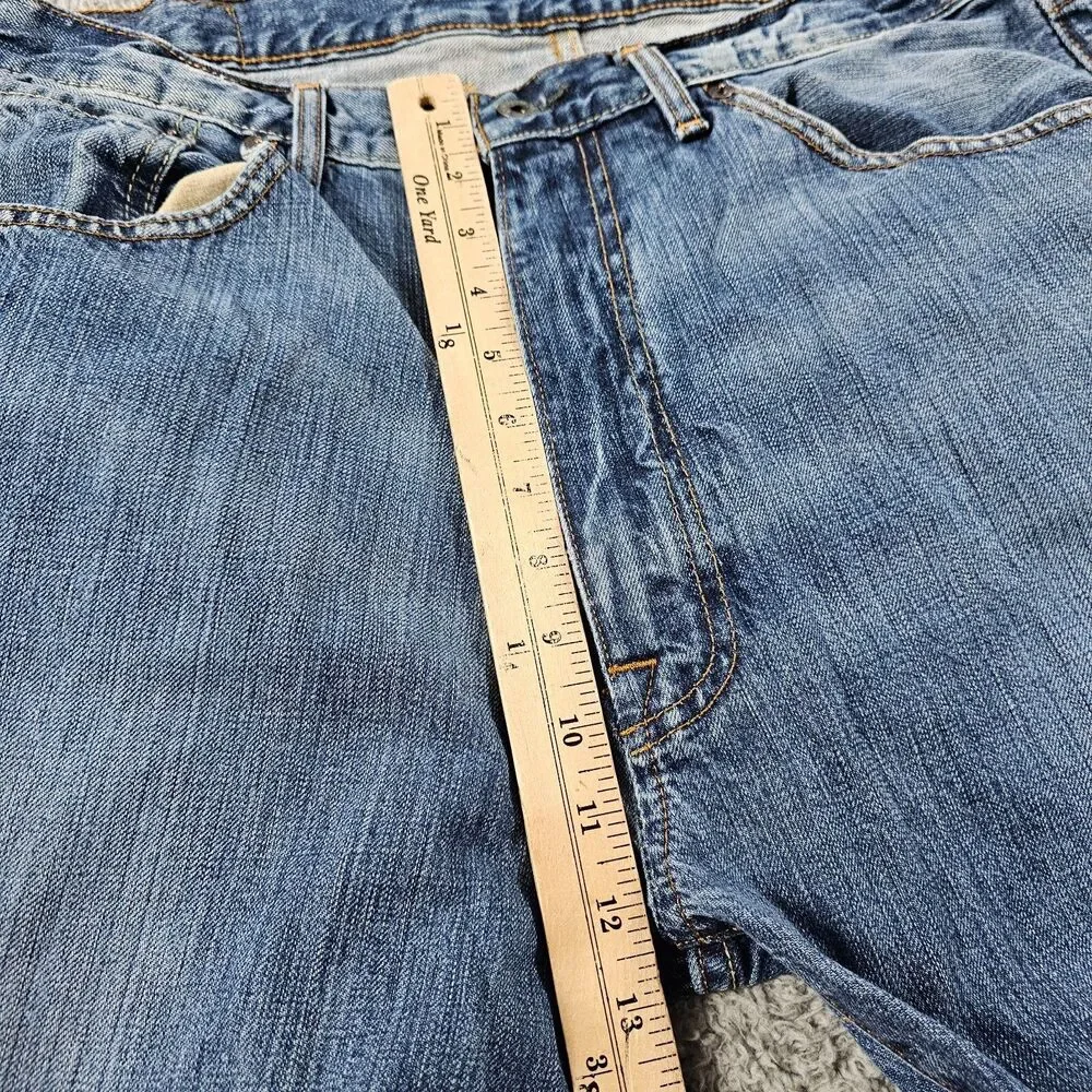 Ralph Lauren Jeans Mens 38x33 Blue Thompson Relaxed Loose Straight Distressed